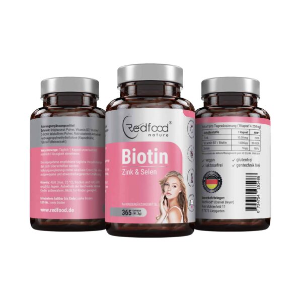 Biotin for Women – 365 KapselnBiotin Zink Selen Kapseln