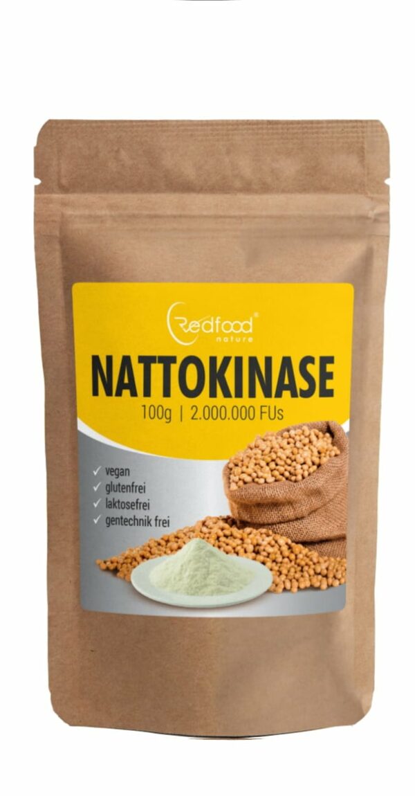 Nattokinase Pulver 100g - 2.000.000 FU's von Redfood