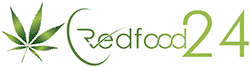 Logo Redfood24 CBD Produkte mit Cannabisblatt