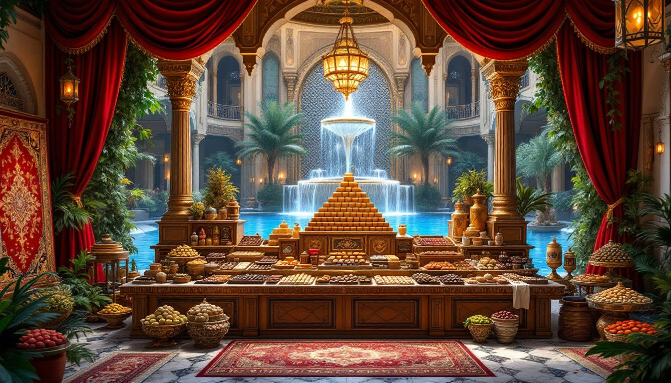 Zutaten für die Herstellung von Dubai Schokolade, einschließlich Zartbitterschokolade und Pistazien.