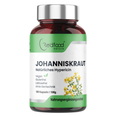 Johanniskraut Extrakt 500 mg – Natürliches Hypericin 180 Kapseln